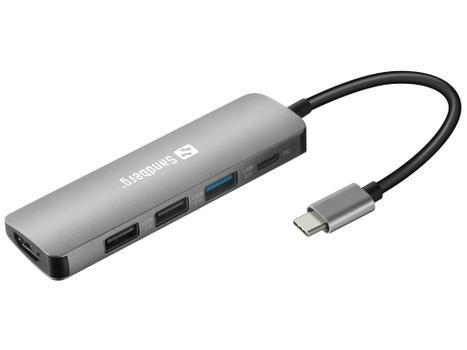 SANDBERG USB-C Dock HDMI+3xUSB+PD 100W (136-32)