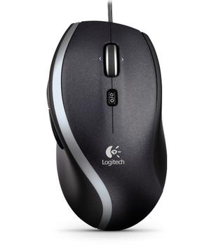 LOGITECH Mouse M500 Black - Laser - Contoured - Hyper fast scrolling (910-001203)