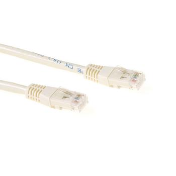 ACT Ivory 0.25 meter U/UTP CAT6 patch cable with RJ45 connectors (IB8452)