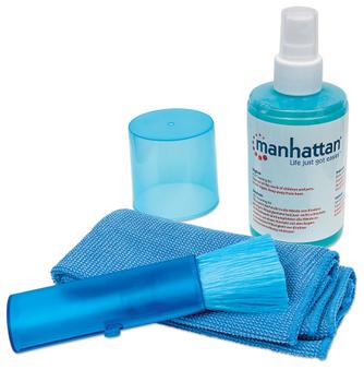 MANHATTAN Cleaning Kit, For  LCD,  Cleaning Solution (200 ml), Brush,  Microfiber Cloth, Blister (421027)