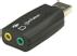 MANHATTAN USB 3-D Sound Adapter, Hi-Spee d USB 2.0, A-male/2x 3.5 mm Stereo-femal e, Black, Blister