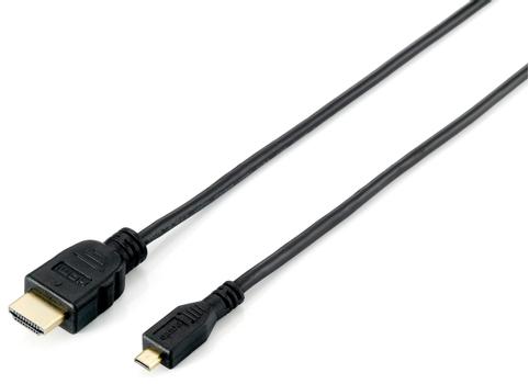 EQUIP HIGHSPEED HDMI-MICROHDMI ADAPT CBL M/M 1M BLK CABL (119309)