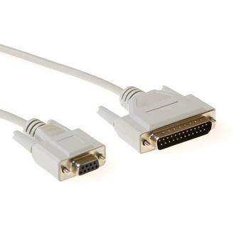 ACT Nullmodemkabel Seriell -  1,8 m 9/25 DB9 Hun - DB25 Han (AK7252)