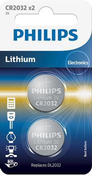 PHILIPS Lithium 3.0V coin 2-blister (CR2032P2/01B)