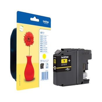 BROTHER LC121Y - Yellow - original - blister - ink cartridge - for Brother DCP-J100, J105, J132, J152, J552, J752, MFC-J245, J470, J650, J870 (LC121YBP)
