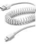 CELLULAR LINE COILED USB DATA CABLE IPH5 WHITE