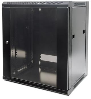 INTELLINET Server Schrank 19 Wandverteiler 9HE (H-B-T 500 x 570 x 450 mm) [bk], Flatpack (711777)