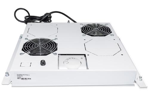 INTELLINET Server Schrank 19 Kühleinheit mit 2 Lüftern Deckenmontage Thermostat [gy] (712781 $DEL)