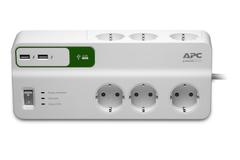 APC Essential SurgeArrest 6 outlets with 5V 2.4A 2 port USB charger 230V Germany