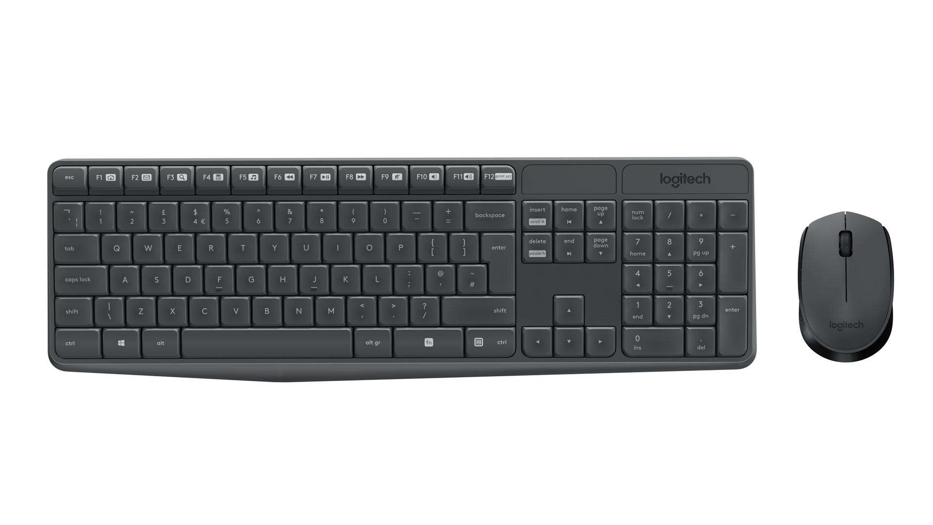 Logitech - MK235 - tastatur- og mussett - Tysk Inn-enhet