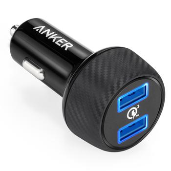 ANKER Powerdrive Speed 2 Billaddare Billaddare med 2 USB-A utgångar med totalt 39W (A2228H11)