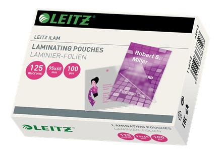 LEITZ Lamination pouch 65x95 125 mic. Box of 100 (33812)