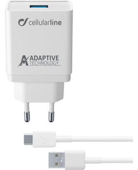 CELLULAR LINE USB-C Charger KIT 15W White (ACHSMKIT15WTYCW)