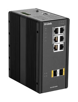 D-LINK Administrerad Switch, 8-portar, Gigabit, PoE, SFP, värmetålig,  (DIS-300G-8PSW)