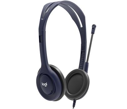 LOGITECH 5 Units Bundle Of Wired 3.5 mm headset with Microphone for Educational use - MIDNIGHT BLUE - EMEA (991-000265)