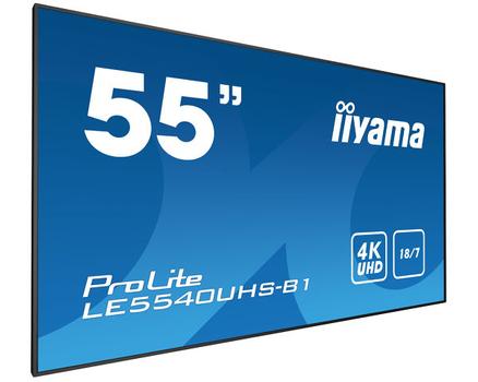 IIYAMA 55inch LCD UHD - 55inch 3840 x 2160, 4K UHD AMVA3 panel (LE5540UHS-B1)