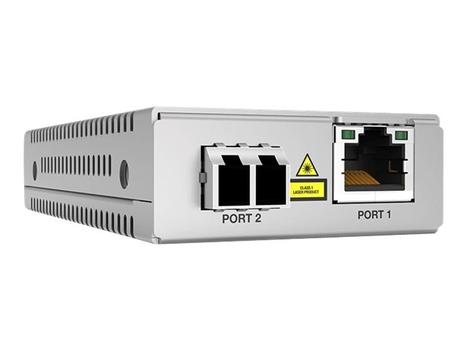 Allied Telesis s AT MMC2000LX/ LC - Fibre media converter - 1GbE - 10Base-T, 100Base-TX,  1000Base-T,  1000Base-LX,  1000Base-LC - RJ-45 / LC/LX single-mode - up to 20 km - 1310 nm - TAA Compliant (AT-MMC2000LX/LC-960)