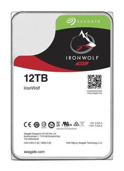 SEAGATE NAS HDD 12TB IronWolf 7200rpm 6Gb/s SATA 256MB cache 3.5inch 24x7 CMR for NAS and RAID Rackmount Systeme BLK (ST12000VN0008)