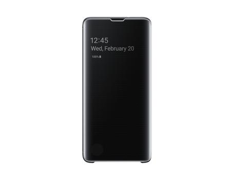 SAMSUNG Clear View Cover Samsung Galaxy S10 - Black (EF-ZG973CBEGWW)