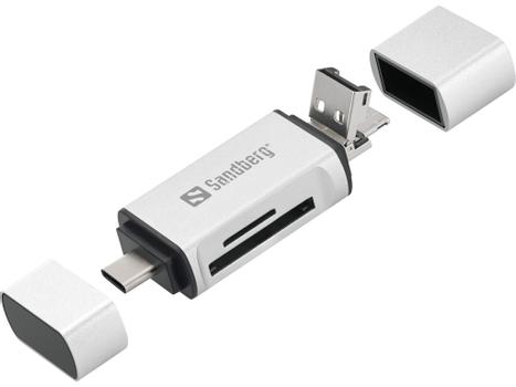 SANDBERG Card Reader USB-C+USB+MicroUSB (136-28)