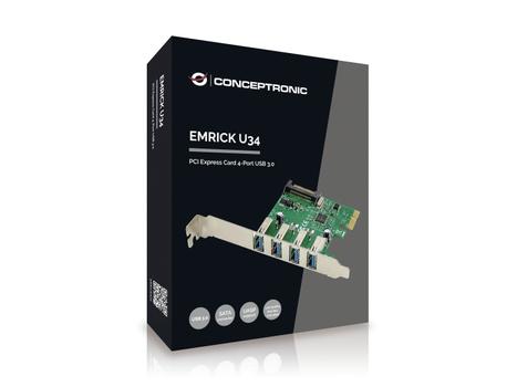 CONCEPTRONIC EMRICK02G 4-Port-USB-3.0 PCIe-Karte (EMRICK02G)