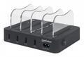 MANHATTAN 4-Port USB Charging Station, Four USB-A Ports, up to 5 V / 2.4 A per Port, 34 W Total Output, Black