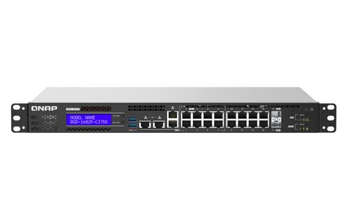 QNAP QGD-1602P-C3558 8 2.5GbE PoE ports 8 1GbE PoE ports 2 SFP+ 10GbE. 500W total power comsumption (QGD-1602P-C3558-8GB)
