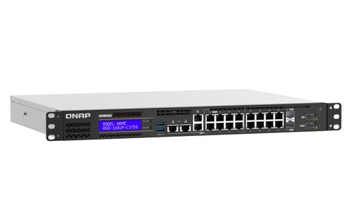 QNAP QGD-1602P - switch - 18 porte - smart - monterbar på stativ (QGD-1602P-C3558-8G)