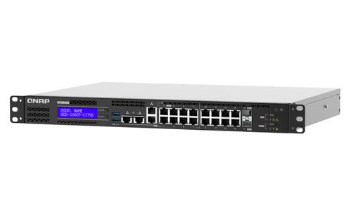 QNAP QGD-1602P - switch - 18 porte - smart - monterbar på stativ (QGD-1602P-C3558-8G)