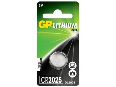 GP knapcelle Lithium CR2025 3V, 1-pak (2183)