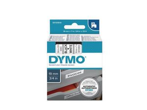 DYMO D1 merkkausteippi,  19mm, valk/ musta teksti, 7m (S0720830)