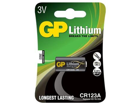 GP LITHIUM BATTERY CR123A (3702)