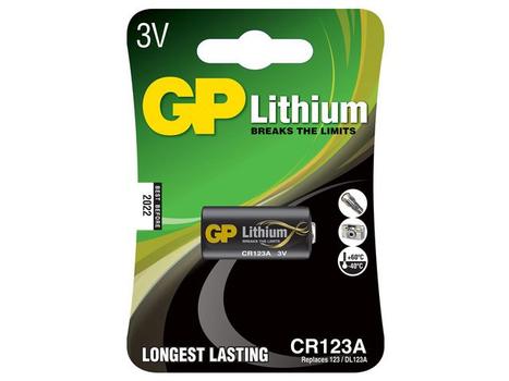 GP Fotobatteri Lithium CR123A 1-pack (3702)