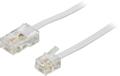 DELTACO Telephone cable - 3 m - white