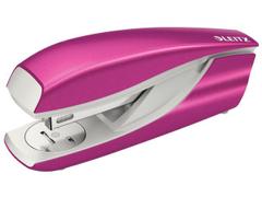 LEITZ WOW Half Strip Stapler Metal 30 Sheet Pink 55021023