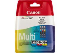Canon CLI-526 Multipack - 3-pack - gul, cyan, magenta - original - blekkbeholder - for PIXMA iP4950, iX6550, MG5350, MG6150, MG6250, MG8150, MG8250, MX715, MX885, MX892, MX895