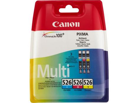 CANON CLI 526 Multipack - Blekkbeholder - 1 x gul, cyan, magenta (4541B009 $DEL)
