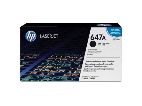 HP 647A Color LaserJet original toner cartridge black standard capacity 8.500 pages 1-pack (CE260A)
