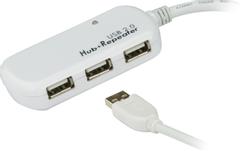 ATEN USB2 Aktiv skjøtekabel - 12 m HUB Extender / Aktiv skjøtekabel HUB