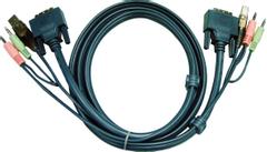 ATEN KVM kabel DVI-D (DL) + USB, 1,8 m USB, DVI, Minijack - USB, DVI, Minijack