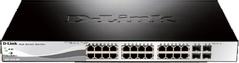 D-LINK netværksswitch, Layer 2, 10/100/1000Mbps, 24xRJ45, 4xSFP, PoE,