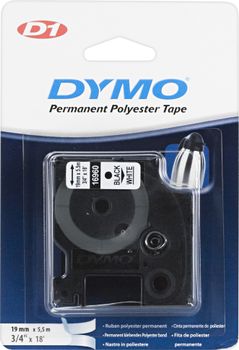 DYMO D1 19mm Permanent Sort/Hvit (S0718070)
