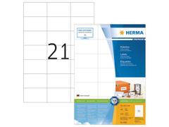 HERMA Etiketten Premium A4 weiß 70x42,3  mm Papier 2100 St.