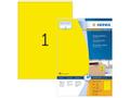HERMA Coloured Labels yellow 100 Sheets 100 pcs. 210x297 4401