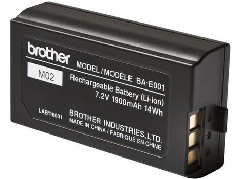BROTHER BA-E001 - Batterij voor printer - Lithiumion - voor PT-P750, P-Touch PT-750, E300, E500, E550, H500, H75, P750, P-Touch EDGE PT-P750 (BAE001)