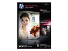 HP Premium Plus Photo Paper - Semi-glossy - A4 (210 x 297 mm) - 300 g/m² - 20 sheet(s) photo paper - for ENVY 50XX, ENVY Inspire 7255, 79XX, Officejet 52XX, 80XX, Photosmart B110, Wireless B110 (CR673A)