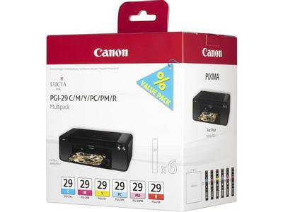 CANON PGI-29 C/ M/ Y/ PC/ PM/ R Multipack - Ink Cartridge - Blækpatron Foto magenta (4873B005)