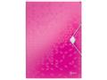 LEITZ 3-klap elastikmappe WOW PP A4 pink