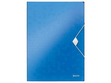 LEITZ WOW Elastikmappe 3-klap A4 PP BlÃ¥ (45990036)