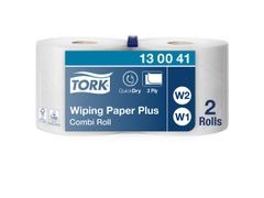 TORK Aftørringspapir Plus W1W2 Hvid,2-lags,255Mx23,5cm (2rl)
